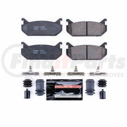 Z23584 by POWERSTOP BRAKES - Z23 EVOLUTION SPORT CARBON-FIBER BRAKE PADS W/ HARDWARE