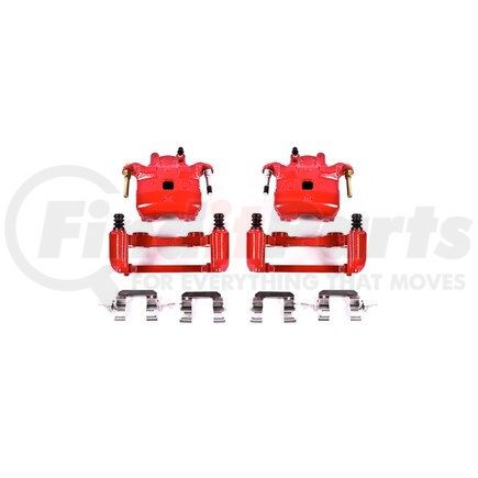 S2690A by POWERSTOP BRAKES - Red Powder Coated Calipers