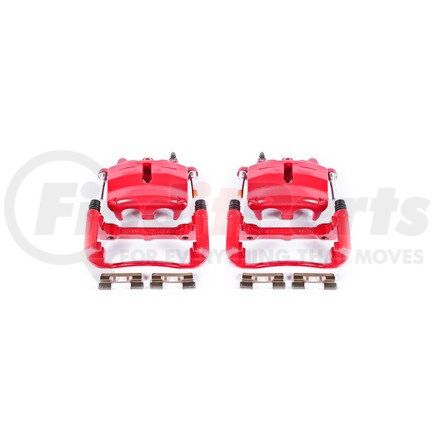 S4860 by POWERSTOP BRAKES - Red Powder Coated Calipers