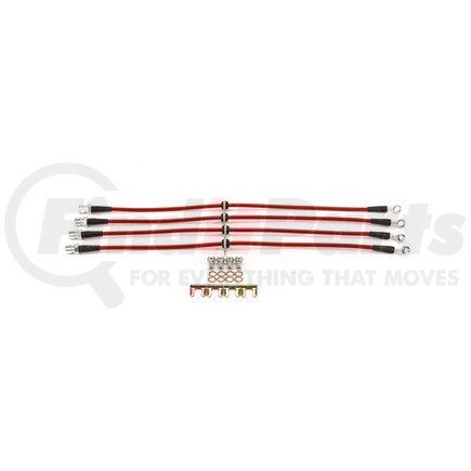 BH00046 by POWERSTOP BRAKES - Brake Hose Line Kit - Performance, Front and Rear, Braided, Stainless Steel