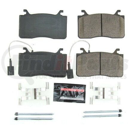 Z232052 by POWERSTOP BRAKES - Z23 EVOLUTION SPORT CARBON-FIBER BRAKE PADS W/ HARDWARE