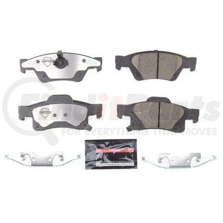 Z371498 by POWERSTOP BRAKES - Z37 TOP COP CARBON-FIBER CERAMIC BRAKE PADS W/ HARDWARE