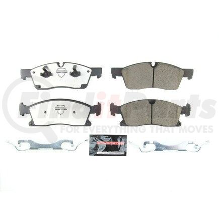 Z371455 by POWERSTOP BRAKES - Z37 TOP COP CARBON-FIBER CERAMIC BRAKE PADS W/ HARDWARE