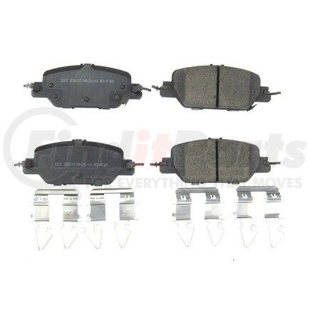 172037 by POWERSTOP BRAKES - Z17 EVOLUTION CERAMIC BRAKE PADS W/ HARDWARE