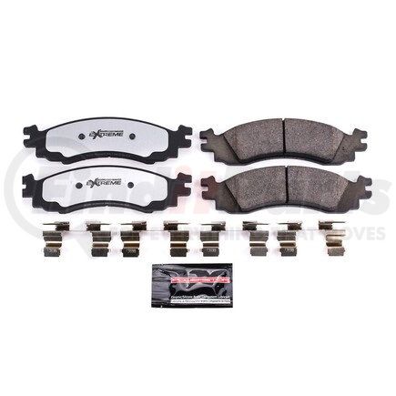 Z361158 by POWERSTOP BRAKES - Z36 TRUCK & TOW CARBON-FIBER CERAMIC BRAKE PADS W/ HARDWARE