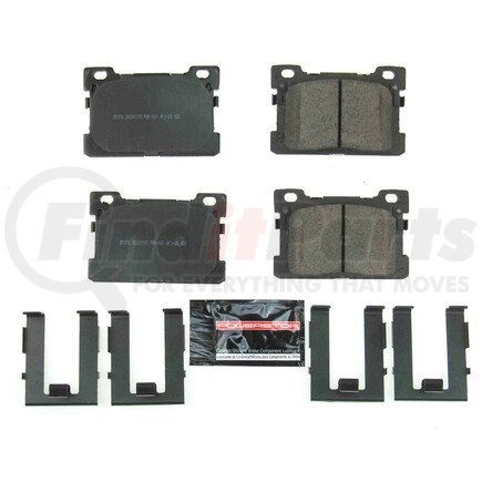 Z231976 by POWERSTOP BRAKES - Z23 EVOLUTION SPORT CARBON-FIBER BRAKE PADS W/ HARDWARE