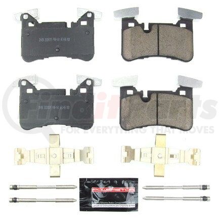 Z231450 by POWERSTOP BRAKES - Z23 EVOLUTION SPORT CARBON-FIBER BRAKE PADS W/ HARDWARE