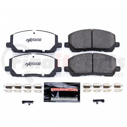 Z36884 by POWERSTOP BRAKES - Z36 TRUCK & TOW CARBON-FIBER CERAMIC BRAKE PADS W/ HARDWARE