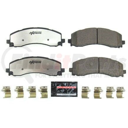 Z362225 by POWERSTOP BRAKES - Z36 TRUCK & TOW CARBON-FIBER CERAMIC BRAKE PADS W/ HARDWARE