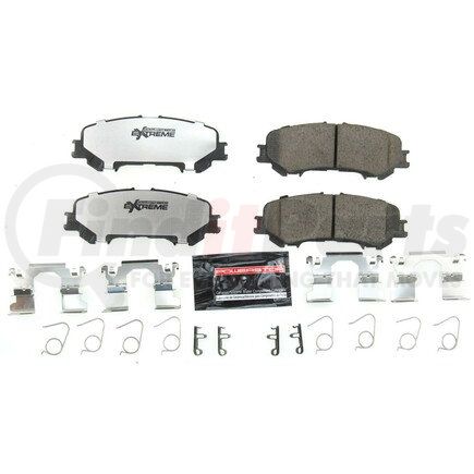 Z362032 by POWERSTOP BRAKES - Z36 TRUCK & TOW CARBON-FIBER CERAMIC BRAKE PADS W/ HARDWARE