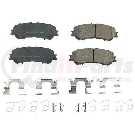 172032 by POWERSTOP BRAKES - Z17 EVOLUTION CERAMIC BRAKE PADS W/ HARDWARE