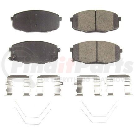 172035 by POWERSTOP BRAKES - Z17 EVOLUTION CERAMIC BRAKE PADS W/ HARDWARE