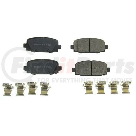 172081 by POWERSTOP BRAKES - Z17 EVOLUTION CERAMIC BRAKE PADS W/ HARDWARE