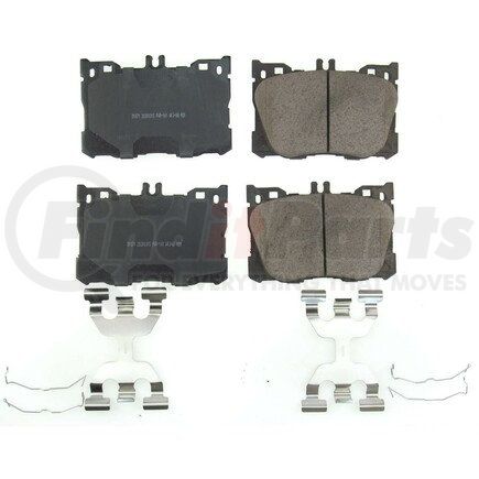 171871 by POWERSTOP BRAKES - Z17 EVOLUTION CERAMIC BRAKE PADS W/ HARDWARE