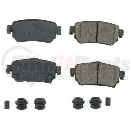 171965 by POWERSTOP BRAKES - Z17 EVOLUTION CERAMIC BRAKE PADS W/ HARDWARE