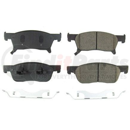 172170 by POWERSTOP BRAKES - Z17 EVOLUTION CERAMIC BRAKE PADS W/ HARDWARE