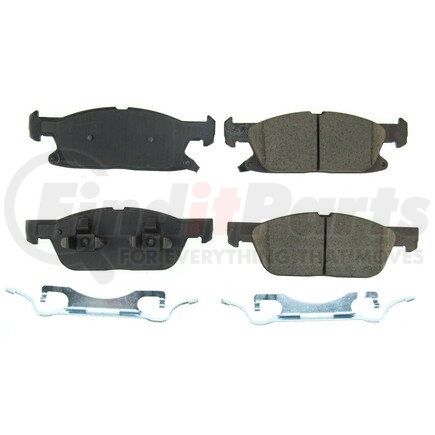 172180 by POWERSTOP BRAKES - Z17 EVOLUTION CERAMIC BRAKE PADS W/ HARDWARE