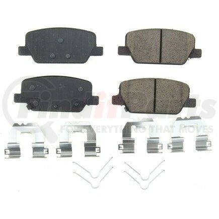 172199 by POWERSTOP BRAKES - Z17 EVOLUTION CERAMIC BRAKE PADS W/ HARDWARE