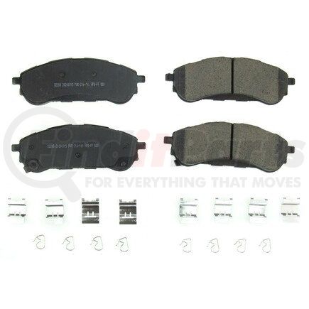 172208 by POWERSTOP BRAKES - Z17 EVOLUTION CERAMIC BRAKE PADS W/ HARDWARE