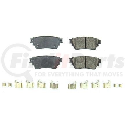 172135 by POWERSTOP BRAKES - Z17 EVOLUTION CERAMIC BRAKE PADS W/ HARDWARE