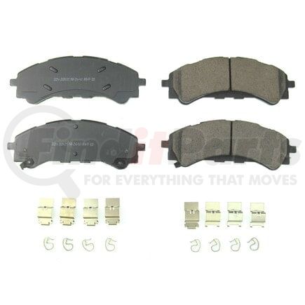 172216 by POWERSTOP BRAKES - Z17 EVOLUTION CERAMIC BRAKE PADS W/ HARDWARE