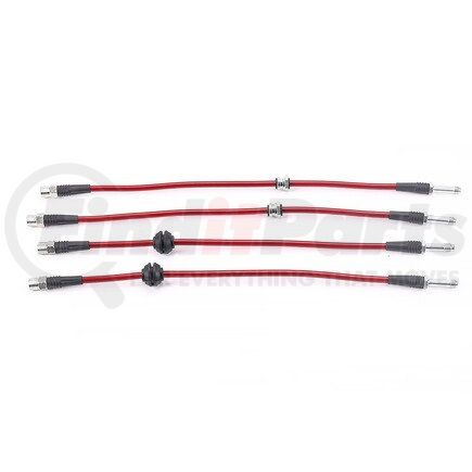 BH00035 by POWERSTOP BRAKES - Brake Hose Line Kit - Performance, Front and Rear, Braided, Stainless Steel