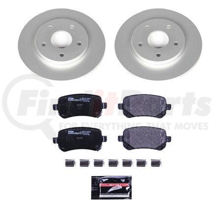 ESK4569 by POWERSTOP BRAKES - Genuine Geomet® Coated Rotors, ECE-R90 Disc Brake Pad Set + Hardware Kit