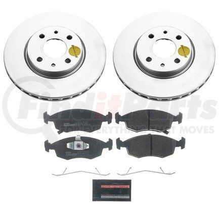 ESK6290 by POWERSTOP BRAKES - Genuine Geomet® Coated Rotors, ECE-R90 Disc Brake Pad Set + Hardware Kit