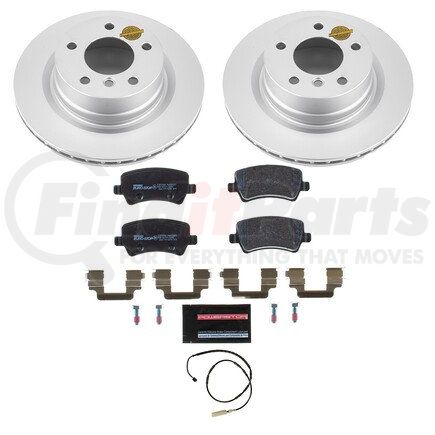 ESK6348 by POWERSTOP BRAKES - Genuine Geomet® Coated Rotors, ECE-R90 Disc Brake Pad Set + Hardware Kit