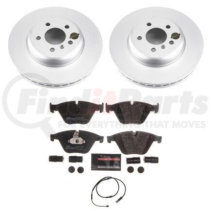 ESK6020 by POWERSTOP BRAKES - Genuine Geomet® Coated Rotors, ECE-R90 Disc Brake Pad Set + Hardware Kit