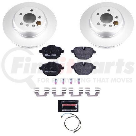 ESK6034 by POWERSTOP BRAKES - Genuine Geomet® Coated Rotors, ECE-R90 Disc Brake Pad Set + Hardware Kit