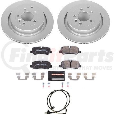 ESK6564 by POWERSTOP BRAKES - Genuine Geomet® Coated Rotors, ECE-R90 Disc Brake Pad Set + Hardware Kit