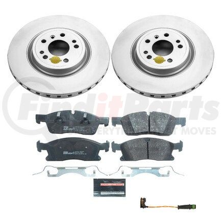 ESK6897 by POWERSTOP BRAKES - Genuine Geomet® Coated Rotors, ECE-R90 Disc Brake Pad Set + Hardware Kit