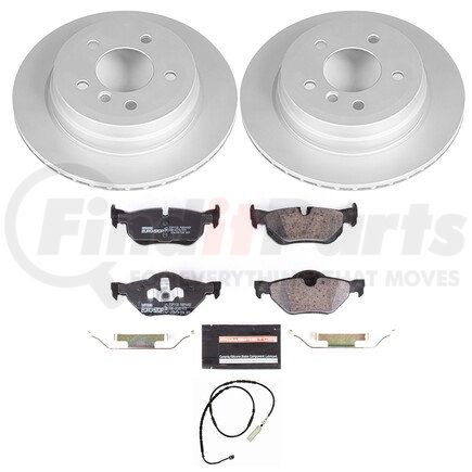 ESK7008 by POWERSTOP BRAKES - Genuine Geomet® Coated Rotors, ECE-R90 Disc Brake Pad Set + Hardware Kit