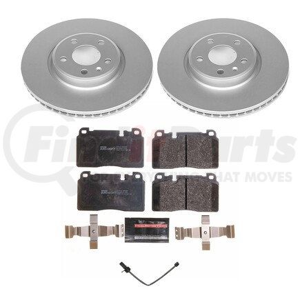 ESK7653 by POWERSTOP BRAKES - Genuine Geomet® Coated Rotors, ECE-R90 Disc Brake Pad Set + Hardware Kit