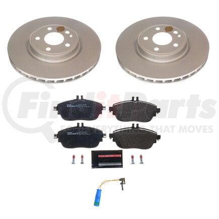 ESK7674 by POWERSTOP BRAKES - Genuine Geomet® Coated Rotors, ECE-R90 Disc Brake Pad Set + Hardware Kit