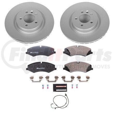 ESK7683 by POWERSTOP BRAKES - Genuine Geomet® Coated Rotors, ECE-R90 Disc Brake Pad Set + Hardware Kit