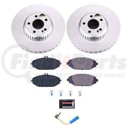 ESK7963 by POWERSTOP BRAKES - Genuine Geomet® Coated Rotors, ECE-R90 Disc Brake Pad Set + Hardware Kit