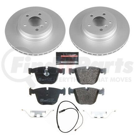 ESK7430 by POWERSTOP BRAKES - Genuine Geomet® Coated Rotors, ECE-R90 Disc Brake Pad Set + Hardware Kit