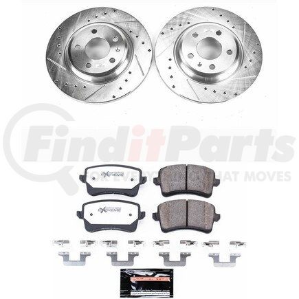 K474526 by POWERSTOP BRAKES - Z26 Street Performance Ceramic Brake Pad and Drilled & Slotted Rotor Kit