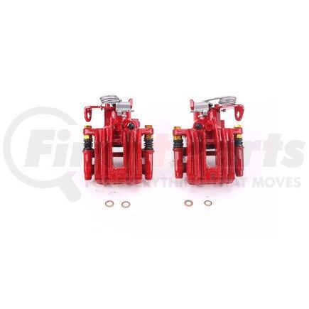 S2636 by POWERSTOP BRAKES - Red Powder Coated Calipers