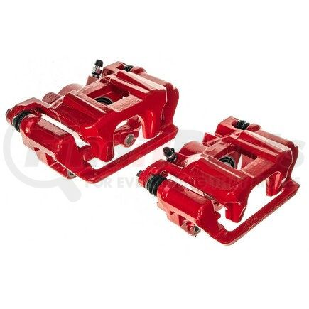 S3238 by POWERSTOP BRAKES - Red Powder Coated Calipers