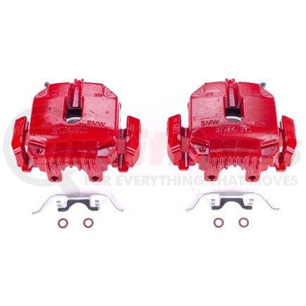 S3242 by POWERSTOP BRAKES - Red Powder Coated Calipers