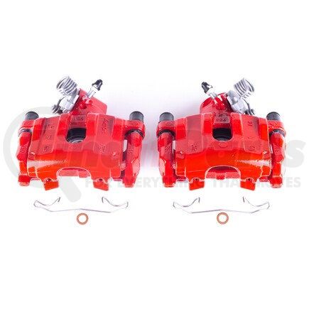 S2954A by POWERSTOP BRAKES - Red Powder Coated Calipers