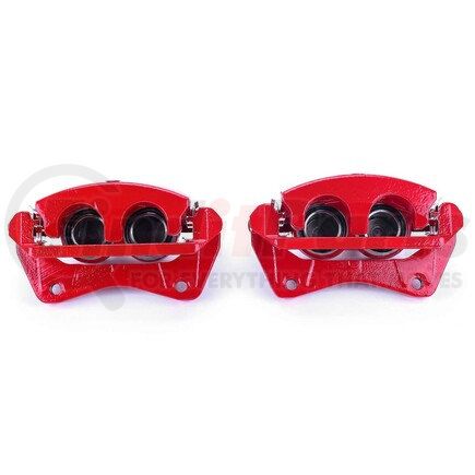 S3826 by POWERSTOP BRAKES - Red Powder Coated Calipers