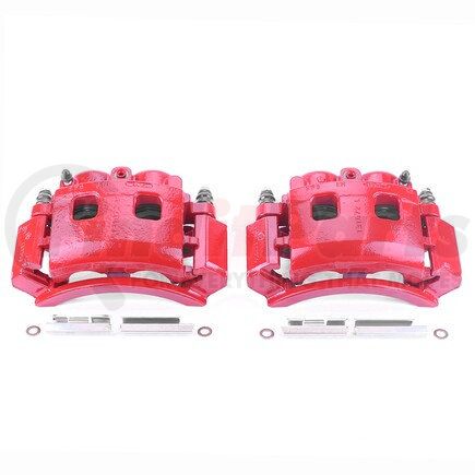 S4762A by POWERSTOP BRAKES - Red Powder Coated Calipers