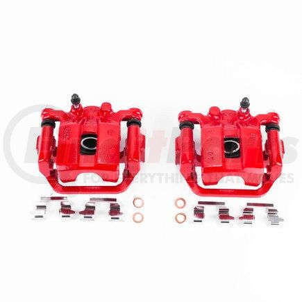 S3436 by POWERSTOP BRAKES - Red Powder Coated Calipers