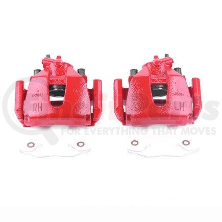 S4948 by POWERSTOP BRAKES - Red Powder Coated Calipers