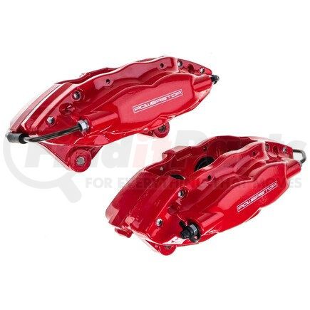 S5114 by POWERSTOP BRAKES - Red Powder Coated Calipers