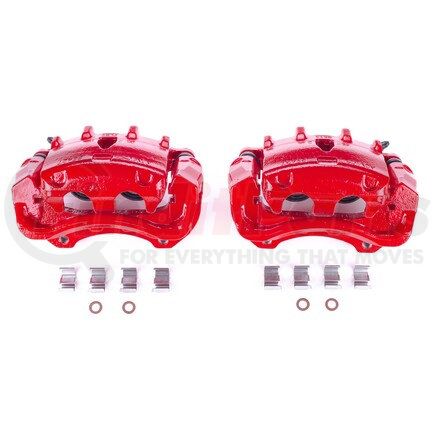 S5116 by POWERSTOP BRAKES - Red Powder Coated Calipers